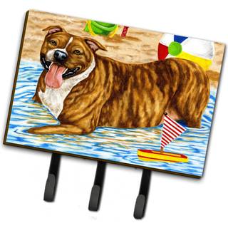 """" Caroline's Treasures AMB1338TH68 Beach Bum Staffie Leash eller Key Holder Large Multicolor """"
