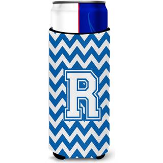 Brev R Chevron Blue and White Ultra Beverage Isulators til slanke dåser CJ1045-RMUK