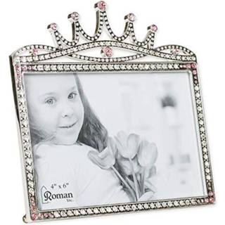 Roman Giftware Inc. Caroline Collection New Baby 6 """" H Princess Crown Frame Religious Inspirational Durable (6x1x5)
