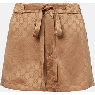 Gucci GG satin shorts - brown - XS