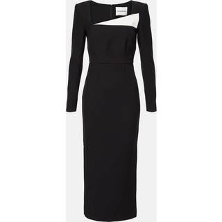 Roland Mouret Paneled crÃªpe midi dress - black - S
