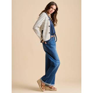 Brakeburn Brakeburn Cream Breton Stripe Sweat 100% Cotton Jacket
