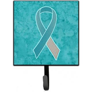 """" Caroline's Treasures AN1215SH4 Teal and White Ribbon for Cervical Cancer Awareness snor eller nøgleholder lille multicolor """"