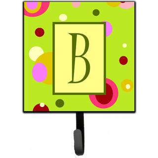 """" Caroline's Treasures CJ1010-BSH4 Letter B Initial Monogram-Green Leash Holder eller Key Hook Small Multicolor """"