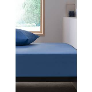 Next Blue Easy Care Polycotton Deep Fitted Sheet