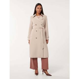 Forever New Forever New Cream Leanne Crepe Trench Coat