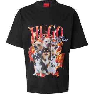 T-shirt i bomuld med oversize fit og hundegrafik