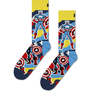 Happy Socks Marvel Captain America Sock - Blue - Str 41/46