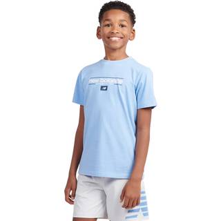 New Balance New Balance Blue Kids Linear Athletics Graphic 100% Cotton T-Shirt