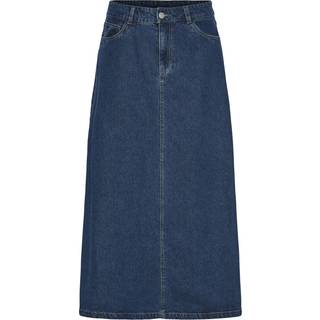 PIECES dame nederdel PCABBI - Medium blue denim - XS