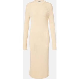 Jil Sander Wool and cotton midi dress - beige - XS