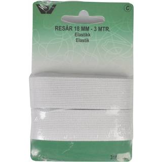 Elastik 18 mm hvid – 3 meter