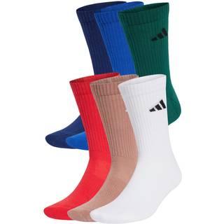Cushioned Crew strømper, 6 par - Royal Blue / Dark Blue / Warm Clay / Pure Ruby - 40-42