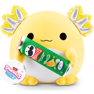 Snackles Series 2 8-tommer af Zuru Cuddly Squishy Comfort 8-tommer plys med licenseret snackmærke tilbehør (Axolotl & Pringles creme fra creme og
