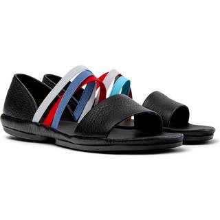 Campertil kvinder. K201710-001 Sandaler i læder Right Nina Twins sort (37), Fast, Ingen, Casual, Bæredygtig