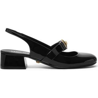 Versace Gianni Ribbon patent leather slingback pumps - black - EU 38.5