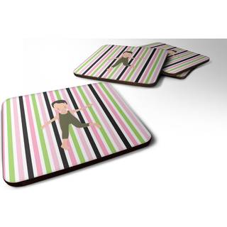 """" Caroline's Treasures Boy Dancer Bikatard Foam Coaster Set på 4 3,5 multicolor """"