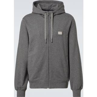 Dolce&Gabbana Logo cotton jersey zip-up hoodie - grey - EU 50