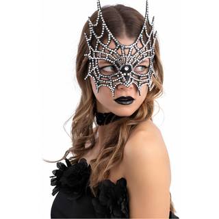 Spinnennetz Maske mit Strass
