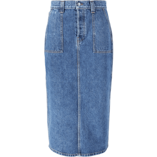 Khaite Genevieve denim maxi skirt - blue - 27