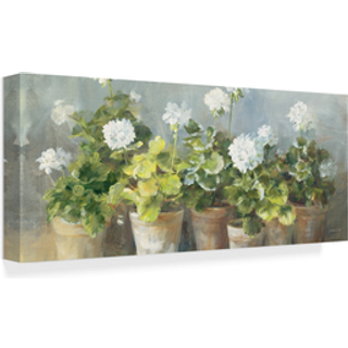 Varem?rke Fine Art White Geraniums v2 af Danhui NAI 14x32
