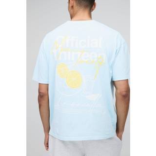 Mens Light Blue Oversized Official Limoncello Washed T-Shirt