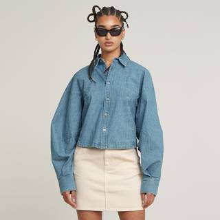 Macro Balloon Shirt - Light blue - Women