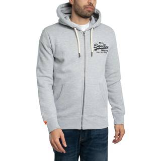 Superdry Superdry Grey VL Embroidered Logo Zip Hoodie