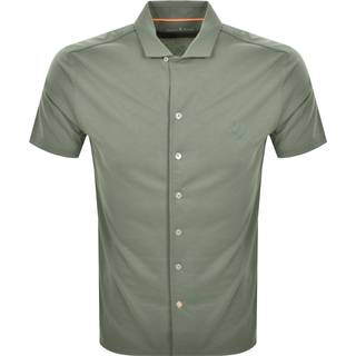 Psycho Bunny Bryan Camp Collar Shirt Green