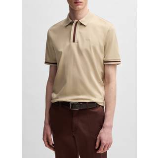 Poloshirt i interlock-bomuld med kontrasterende skygge