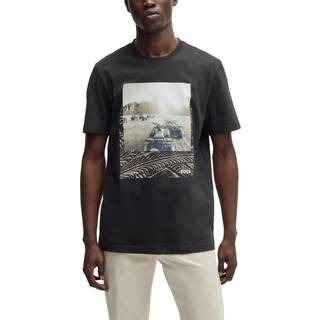 BOSS ORANGE Dunetrace Printed Crew Neck T-Shirt Black