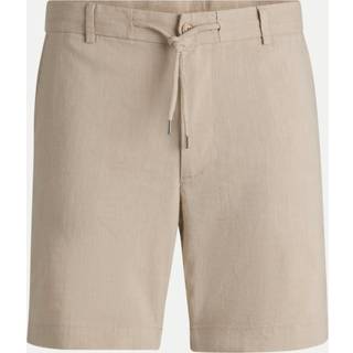 BOSS BLACK Kane Linen/Cotton Drawstring Shorts Light Beige