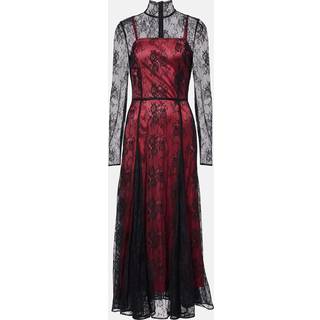 Dolce&Gabbana Floral lace midi dress - black - XL