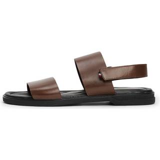 Double Strap Signature Leather Sandals