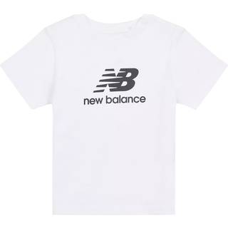 New Balance New Balance White Stacked Logo Cotton T-Shirt