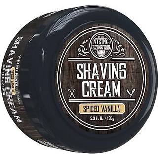 Viking Revolution Luxury Shaving Cream til m?nd - Spiced Vanilla Duft - Bl?d glat og silkeagtig barberingss?be - Rich Lather til den glateste bar