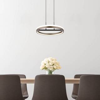 Della LED-hængelampe, længde 101 cm, mørkegrå, metal