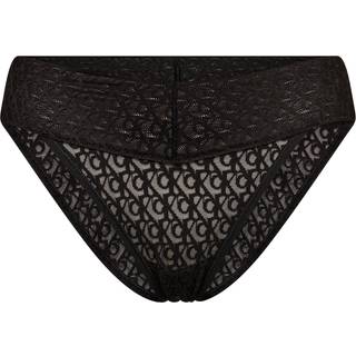 Low Rise Bikini Briefs - Icon Logo Lace - Black - XXXL
