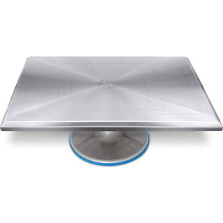 Ateco Revolving Cake Decorating Stand 614 Rektangel Aluminium Base White