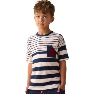 Angel & Rocket Lewis Tekstureret Stribet Blok 100% Bomulds T-shirt9 - 10 år (134 - 140cm)