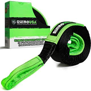 Rhino USA Recovery Tow Strap (6 """" X 30 ') - 48 000 lb Break Strength - Emergency Recovery Strap Tow Rop