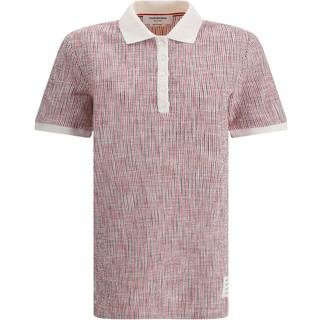 Thom Browne Striped cotton-blend tweed polo dress - multicoloured - XXS