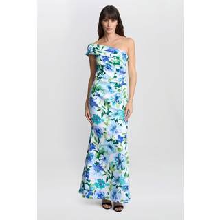 Gina Bacconi Gina Bacconi Blue Josie Printed Maxi Dress