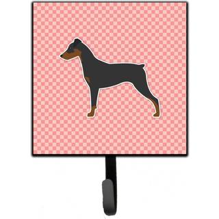 """" Carolines skatte tyske pinscher -checkerboard pink snor eller nøgleholder BB3613sh4 lille flerfarvet """"