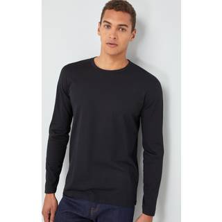 Next Black Regular Fit Long Sleeve Crew Neck T-Shirt