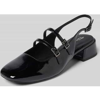 Slingback Pumps, Black Patent, 37