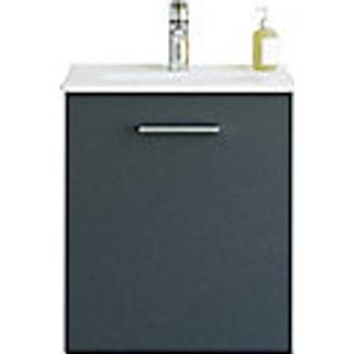 Dansani Mido+ 51 cm møbelsæt med Amber Mini vask og vaskeskab med låge (højre) Grå mat