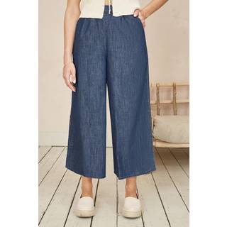 Yumi Yumi Blue Chambray Denim 100% Cotton Culottes