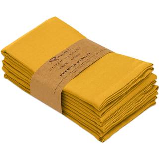 Ruvanti klud servietter s?t af 4 18x18 tommer servietter klud vaskbar bl?d holdbar absorberende bomuldsblanding. Bordmiddags servietter klud til