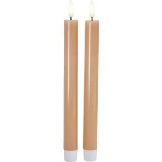 Sirius Sille LED-kronelys fersken 2 stk Ø2x25 cm